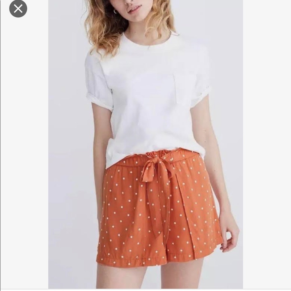 Madewell High Waisted Shorts Madewell Drapey Pull-On Shorts Polka Dot